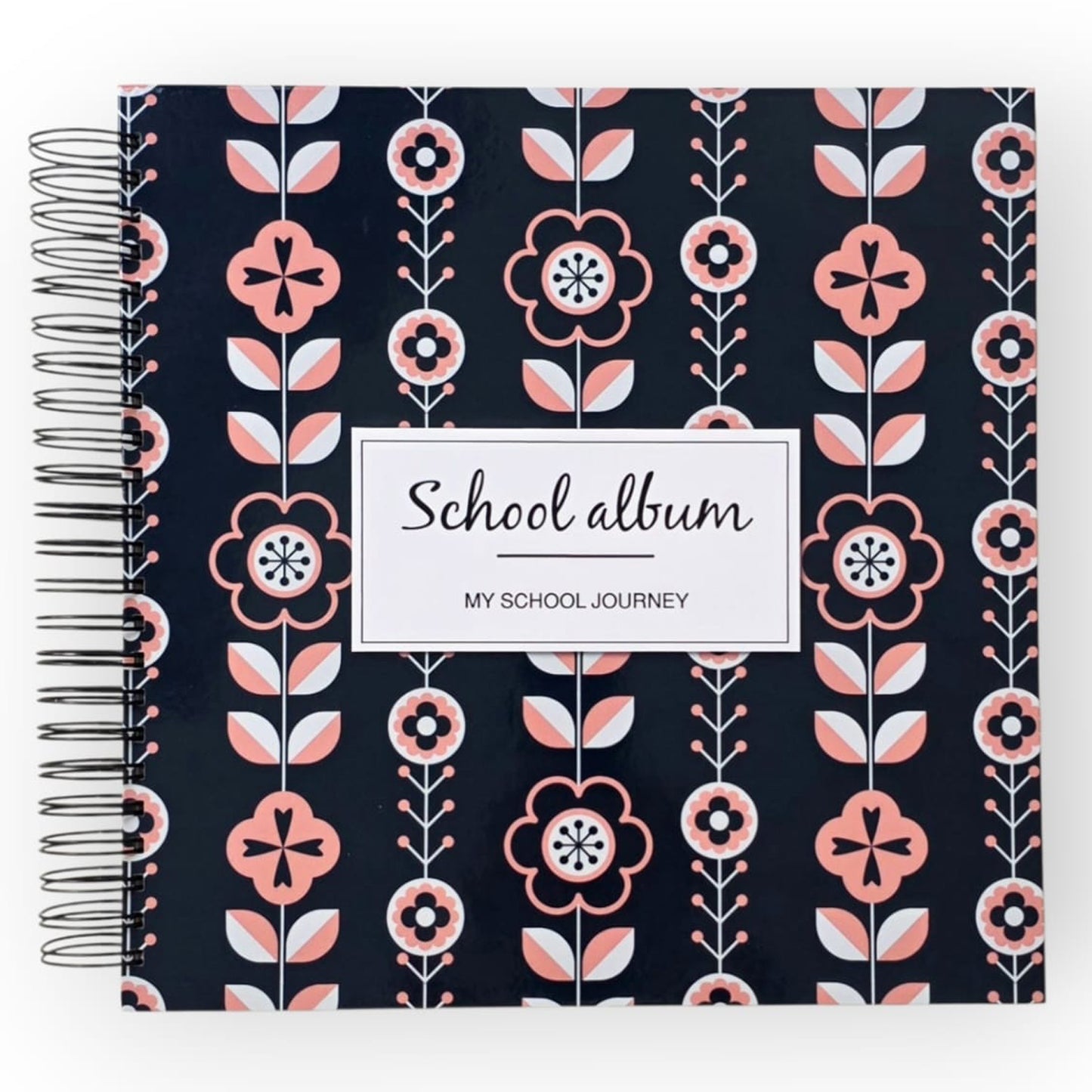 English School Album - Pink and Blue flowers