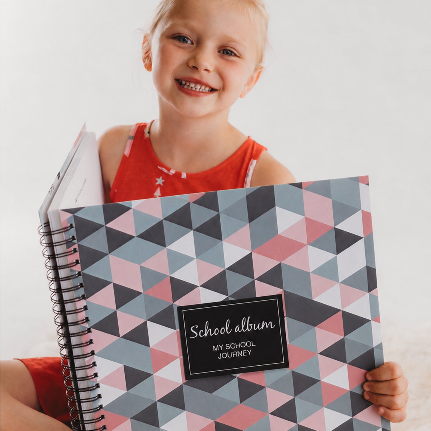 English School Album - Pink and Grey Triangles