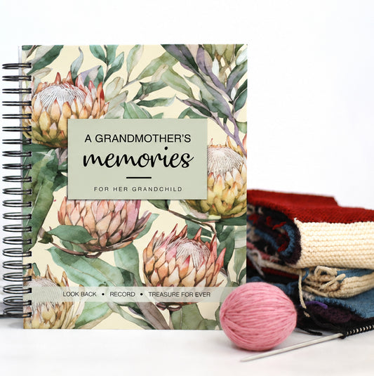 Grandmother's Book of Memories - Protea cover